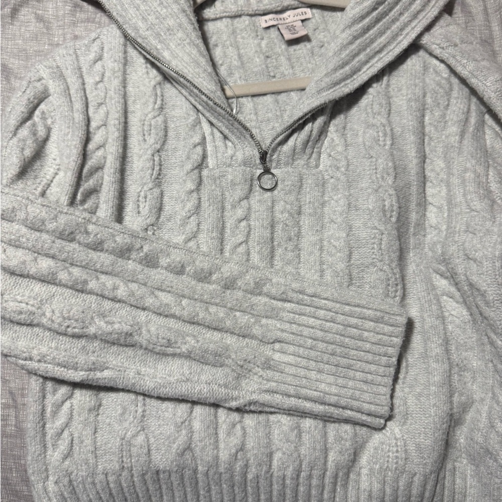 Sincerely Jules Light Gray Knit Sweater
